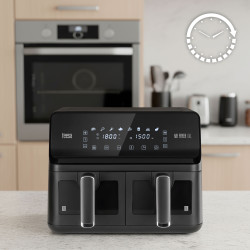 Teesa Frytkownica Beztłuszczowa Teesa Air Fryer Dual Pot Xxl 8L 2700W [[