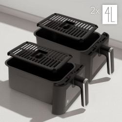 Teesa Frytkownica Beztłuszczowa Teesa Air Fryer Dual Pot Xxl 8L 2700W [[