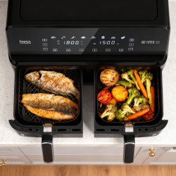 Teesa Frytkownica Beztłuszczowa Teesa Air Fryer Dual Pot Xxl 8L 2700W [[