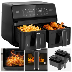 Teesa Frytkownica Beztłuszczowa Teesa Air Fryer Dual Pot Xxl 8L 2700W [[