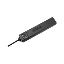 Rebel Przedłużacz Sieciowy Rebel Czarny 5 Gniazd Z Przełącznikiem, Dł. 1.5M [[