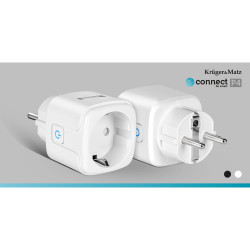 Krüger&Matz Gniazdo Wifi Kruger&Matz Connect P4 Białe Tuya [[