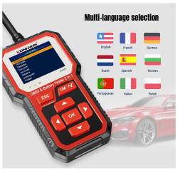 Konnwei Miernik Diagnostyczny, Skaner Obd2, Tester Baterii  Konnwei Kw681 [[