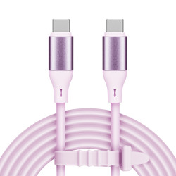 Krüger&Matz Kabel Usb Typu C - Usb Typu C 100 W 1 M Silikonowy Różowy Kruger&Matz Basic [[