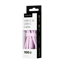 Krüger&Matz Kabel Usb Typu C - Usb Typu C 100 W 1 M Silikonowy Różowy Kruger&Matz Basic [[