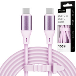 Krüger&Matz Kabel Usb Typu C - Usb Typu C 100 W 1 M Silikonowy Różowy Kruger&Matz Basic [[
