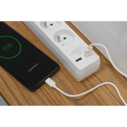 Rebel Przedłużacz Sieciowy Rebel  3 Gniazda + 2 Gniazda Usb, Z Wyłącznikiem - 3M [[