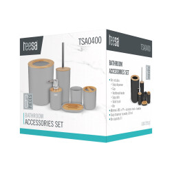 Teesa Zestaw Akcesoriów Łazienkowych (6 Szt.) Czarny [[