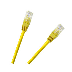 Patchcord Kabel Utp 8C Wtyk-Wtyk 1.0M Cca Żółty [[