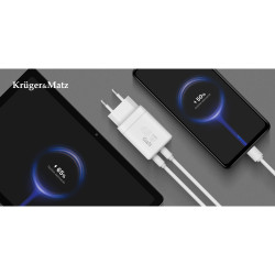 Krüger&Matz Ładowarka Sieciowa Kruger&Matz 45 W Gan Z Funkcją Power Delivery I Quick Charge [[