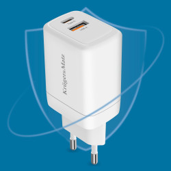 Krüger&Matz Ładowarka Sieciowa Kruger&Matz 45 W Gan Z Funkcją Power Delivery I Quick Charge [[