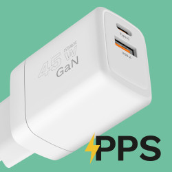 Krüger&Matz Ładowarka Sieciowa Kruger&Matz 45 W Gan Z Funkcją Power Delivery I Quick Charge [[