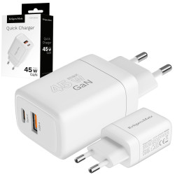 Krüger&Matz Ładowarka Sieciowa Kruger&Matz 45 W Gan Z Funkcją Power Delivery I Quick Charge [[