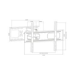 Cabletech Uchwyt High Class Do Ściany 37-70 Cali  Czarny Lcd/Pdp (Regulacja W Pionie I W Poziomie) [[