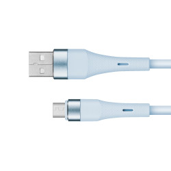 Krüger&Matz Kabel Usb - Microusb 1 M Silikonowy Niebieski Kruger&Matz Basic [[