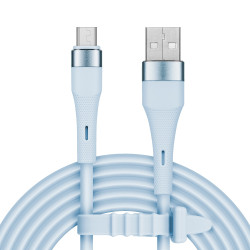 Krüger&Matz Kabel Usb - Microusb 1 M Silikonowy Niebieski Kruger&Matz Basic [[