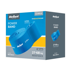Rebel Guma Do Ćwiczeń Lateksowa - Power Band Pl-6, Niebieska 27-68 Kg  Rebel Active [[