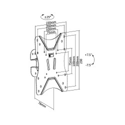 Cabletech Uchwyt Do Ściany Czarny - 23"-42" [[