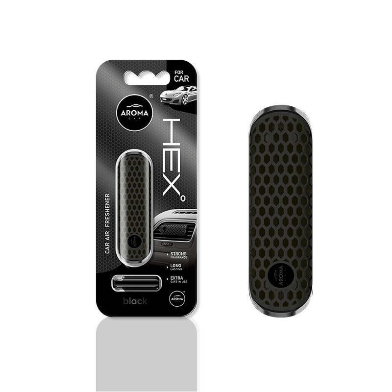 AROMA CAR Hex polimer - BLACK Odświeżacz do samoch