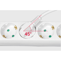 Rebel Przedłużacz Biały Rebel 4 Gniazda Typu Niemieckiego, Dł. 1,5M (3X1.0) Bez Przełącznika [[