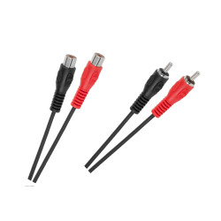 Kabel 2 X Rca Wtyk - 2 X Rca Gniazdo 3M [[