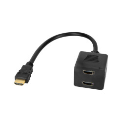 Cabletech Adapter Wtyk Hdmi - 2X Gniazdo Hdmi 20 Cm [[