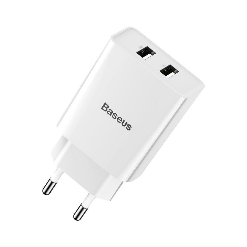 BASEUS Ładowarka siec Speed Mini Dual Charger Biał