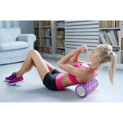 Rebel Wałek Z Wypustkami Do Masażu 14X33Cm, Kolor Fioletowy, Materiał Eva, Rebel Active [[