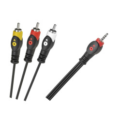 Kabel Jack 3.5 Cztero-Polowy 3 X Rca 3M [[