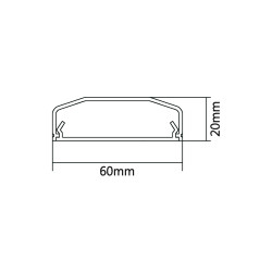 Cabletech Listwa Maskująca Plastikowa Biała 60X20X750Mm [[