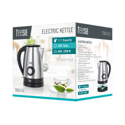 Teesa Czajnik Elektryczny Z Wskaźnikiem Temperatury Wody, Teesa, Stal Nierdzewna, 2200W, 1,7L [[