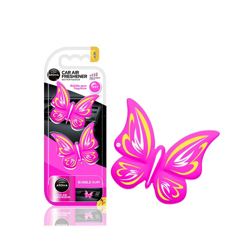 AROMA CAR Butterfly - BUBBLE GUM Odświeżacz do samochodu