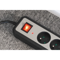 Rebel Listwa Zasilajaca Rebel  5 Gniazd Z Przełacznikiem, 1,5M (1,5Mm) [[