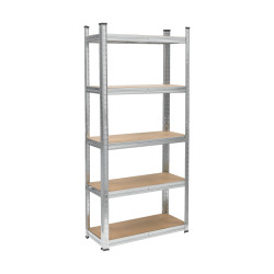 Rebel Regał Metalowy Magazynowy 150X70X30 Srebrny Rebel [[