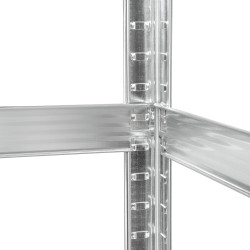 Rebel Regał Metalowy Magazynowy 150X70X30 Srebrny Rebel [[