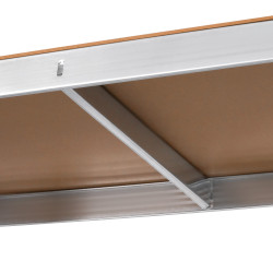 Rebel Regał Metalowy Magazynowy 150X70X30 Srebrny Rebel [[