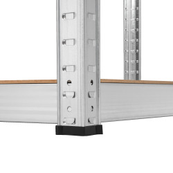 Rebel Regał Metalowy Magazynowy 150X70X30 Srebrny Rebel [[