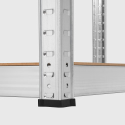 Rebel Regał Metalowy Magazynowy 150X70X30 Srebrny Rebel [[