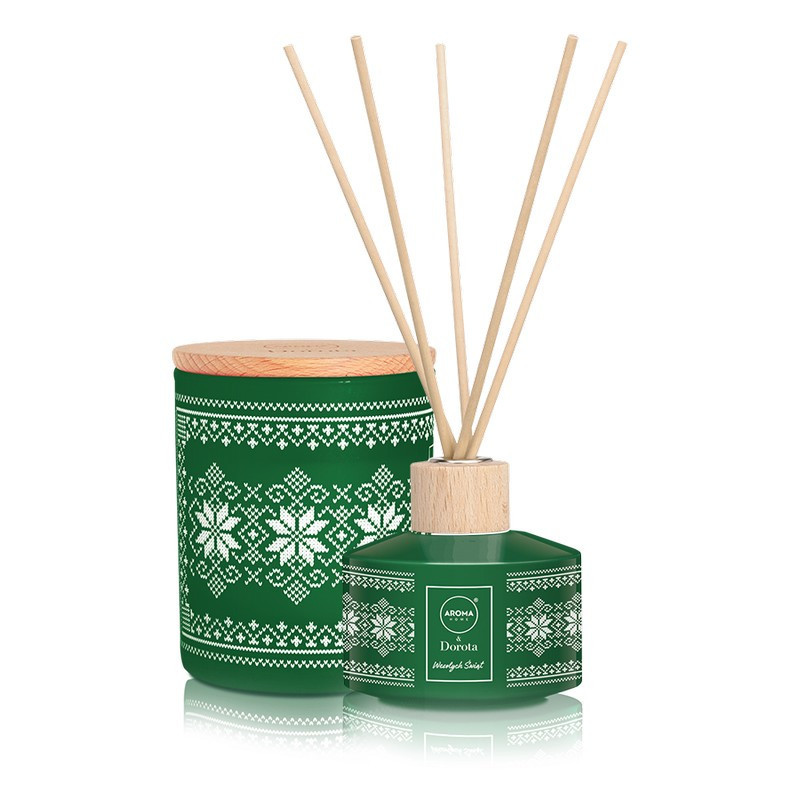 ZIMOWY LAS - Zestaw patyczki zapachowe + Świeca zapachowa