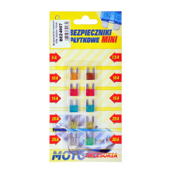 Bezpieczniki Samochodowe Mini Zestaw 10Szt. [[
