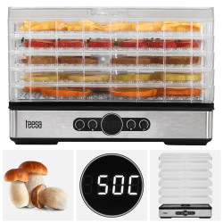 Teesa Suszarka Do Grzybów , Warzyw , Owoców , 400W , 5 Sit, Wyświetlacz, Termoobieg, Teesa [[