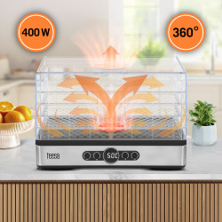 Teesa Suszarka Do Grzybów , Warzyw , Owoców , 400W , 5 Sit, Wyświetlacz, Termoobieg, Teesa [[