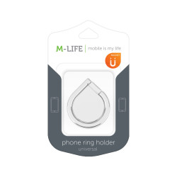M-Life Uchwyt Uniwersalny Typu Pierścień Do Telefonu Srebrny [[