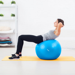 Rebel Piłka Gimnastyczna Rehabilitacyjna 65Cm Z Pompką Ręczną, Kolor Niebieski , Rebel Active [[
