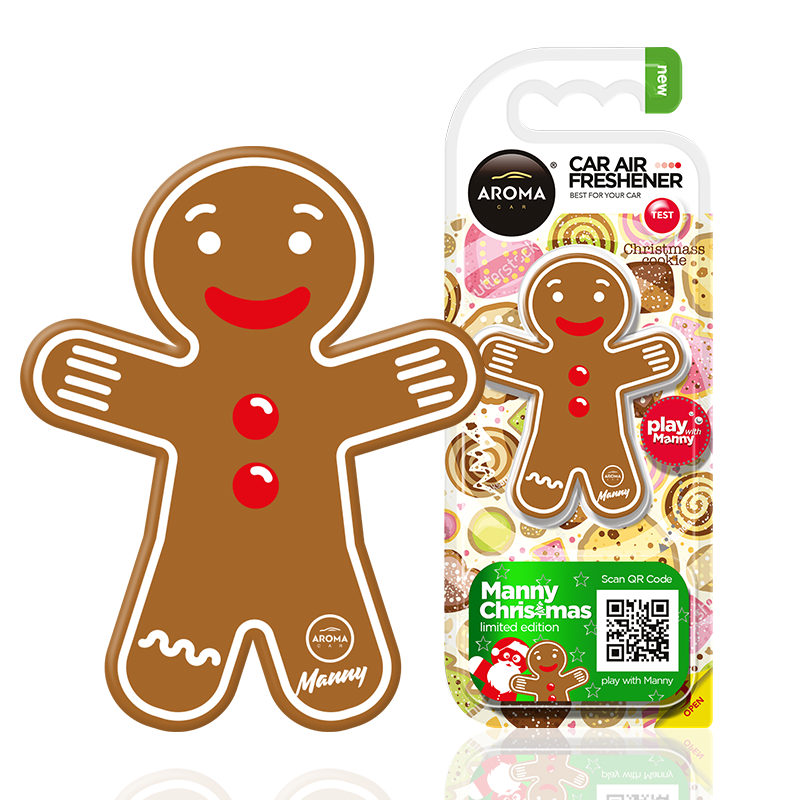 AROMA CAR MANNY - COOKIE CIASTKO - Gingerbread Odświeżacz do samochodu