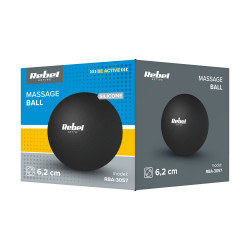 Rebel Piłka Do Masażu 6.25Cm, Kolor Czarny, Materiał Silikon, Rebel Active [[