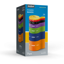 Rebel Zestaw Gum Do Ćwiczeń Tpe - Power Band Pt-S7, 4-82 Kg, 7 Gum Tpe, Rebel Active [[