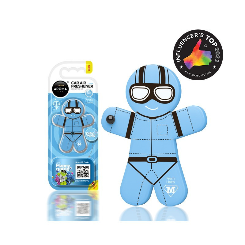 AROMA CAR MANNY - FRESH LINEN Odświeżacz do samochodu