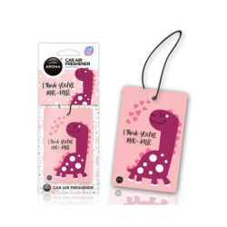 LOVE DINO Celulozowa zawieszka do auta AROMA CAR