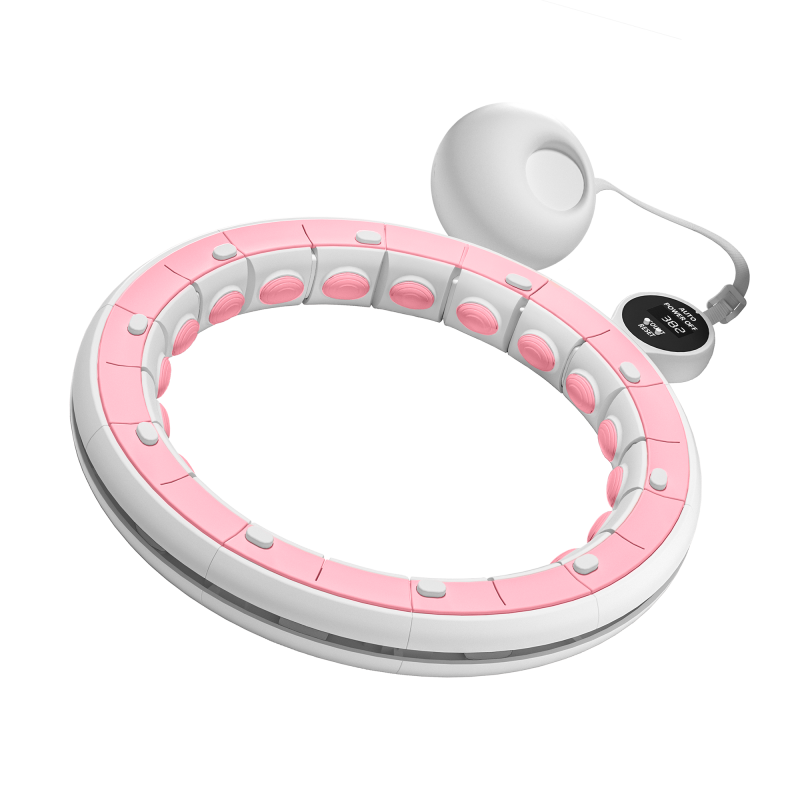 Rebel Smart Hula Hop Odchudzające Koło Z Licznikiem, Wypustkami I Obciążeniem 50Cm, Różowe, Rebel Active [[